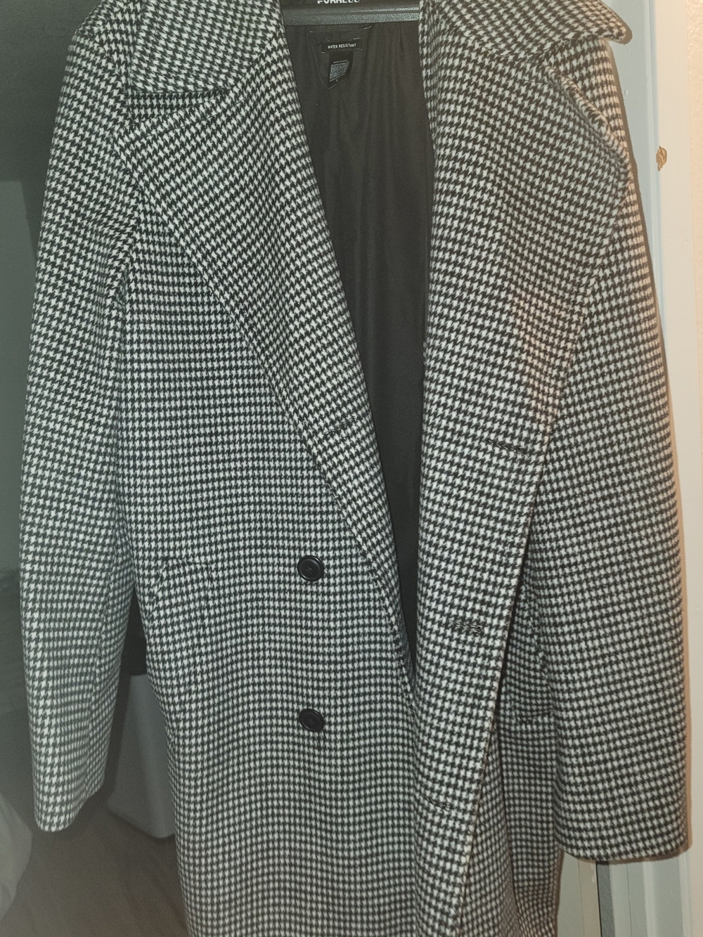 Express Men's Houndstooth Sport Coat Blazer - Black & White